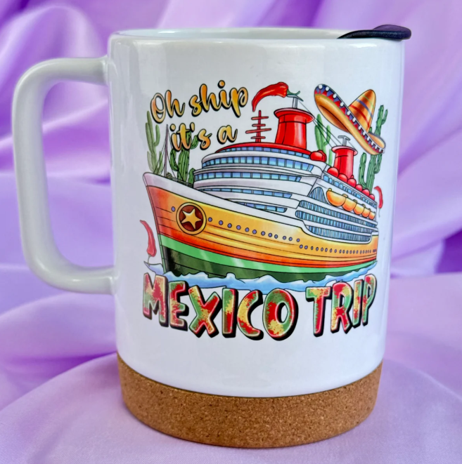 Oh là là... C'est un voyage au Mexique ! Lot de mugs en céramique