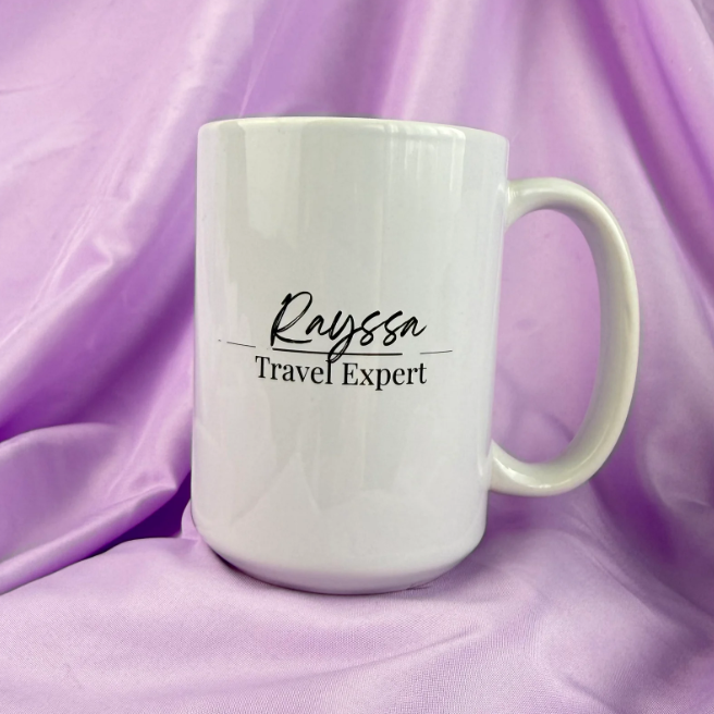 Travel Agent Art White + Customizable Mug Bundle