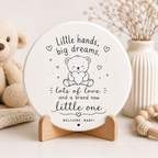 Custom ROUND Ceramic Coaster – Personalized Photo & Text Drink Coaster