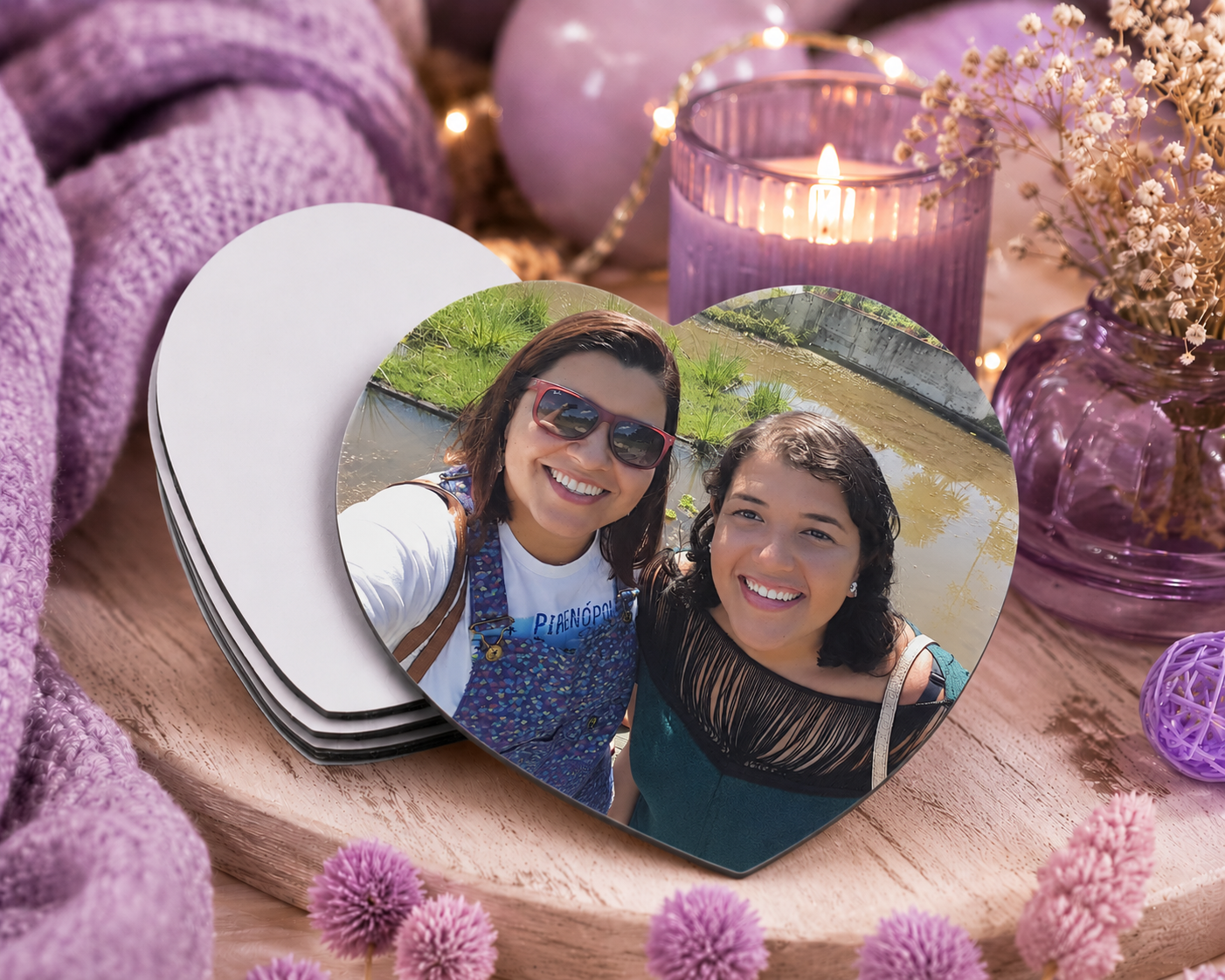 Personalized Heart Photo Magnet