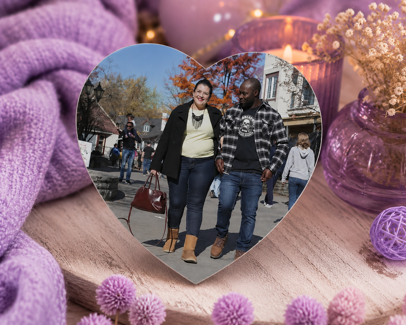 Personalized Heart Photo Magnet