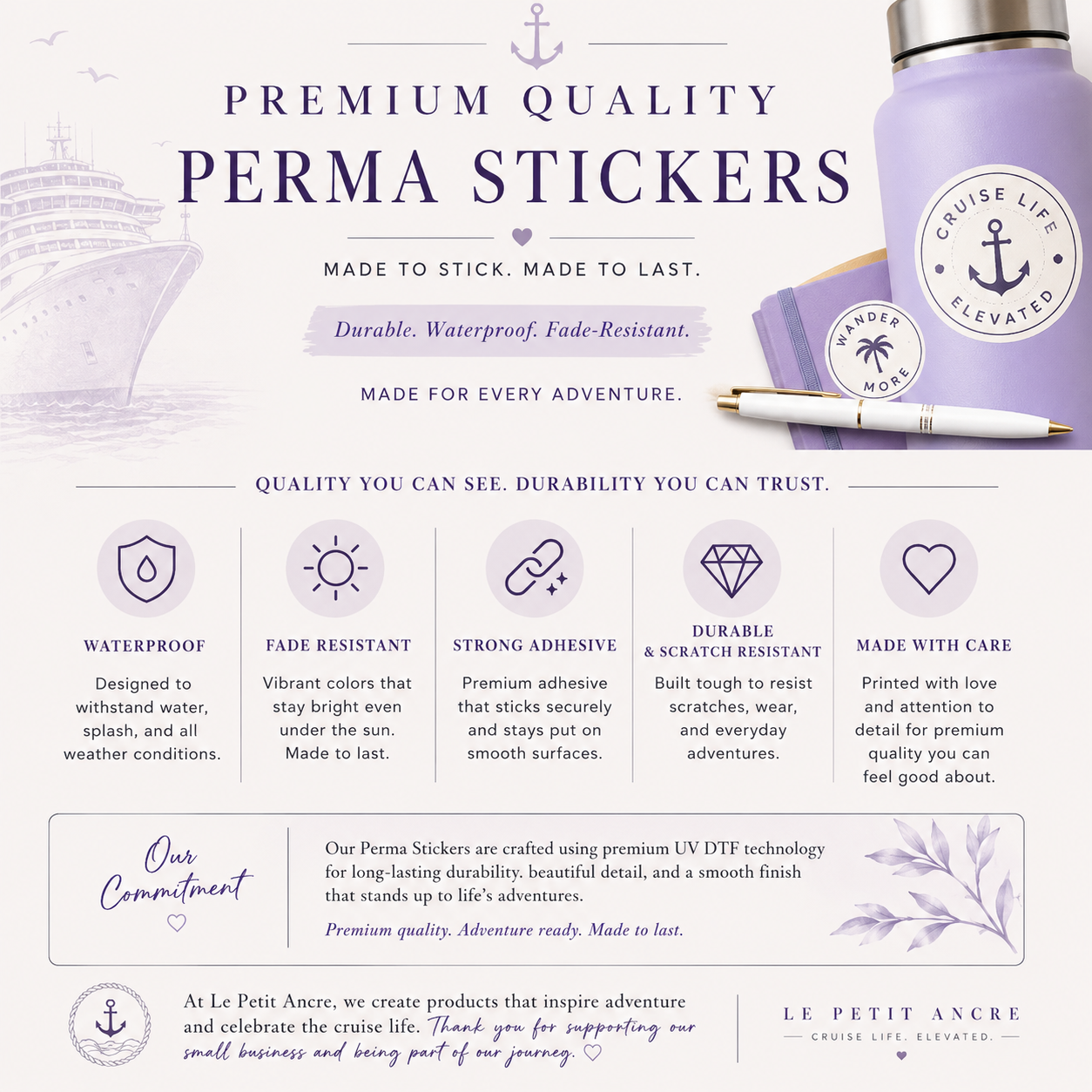 Currently at _____ Cruising and Counting™ Perma Sticker & Pen Set ⚓🚢