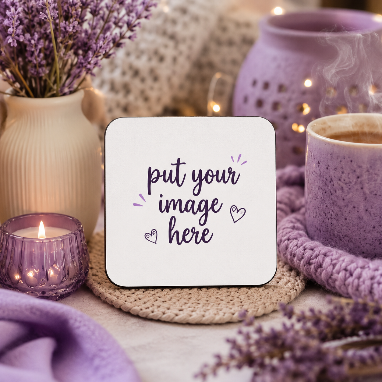 Custom WOODEN Square Coaster – Personalized Sublimation Drink Coaster