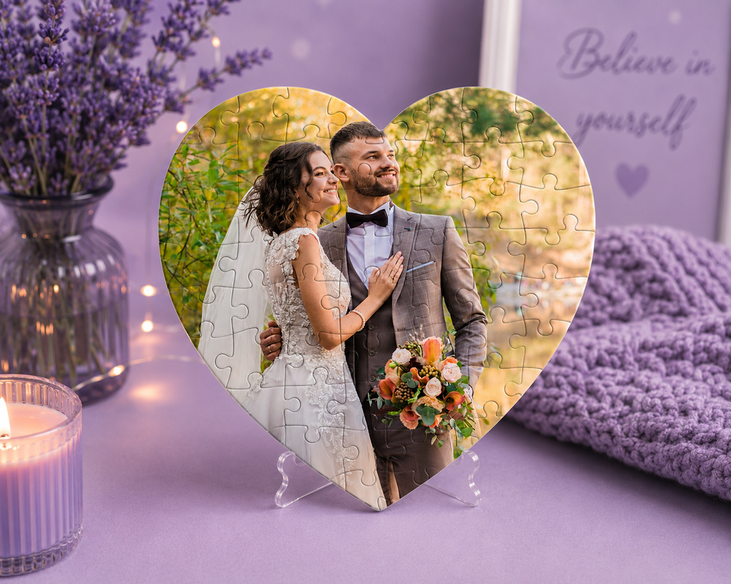 Custom Heartshaped Jigsaw Puzzle - 75 pieces