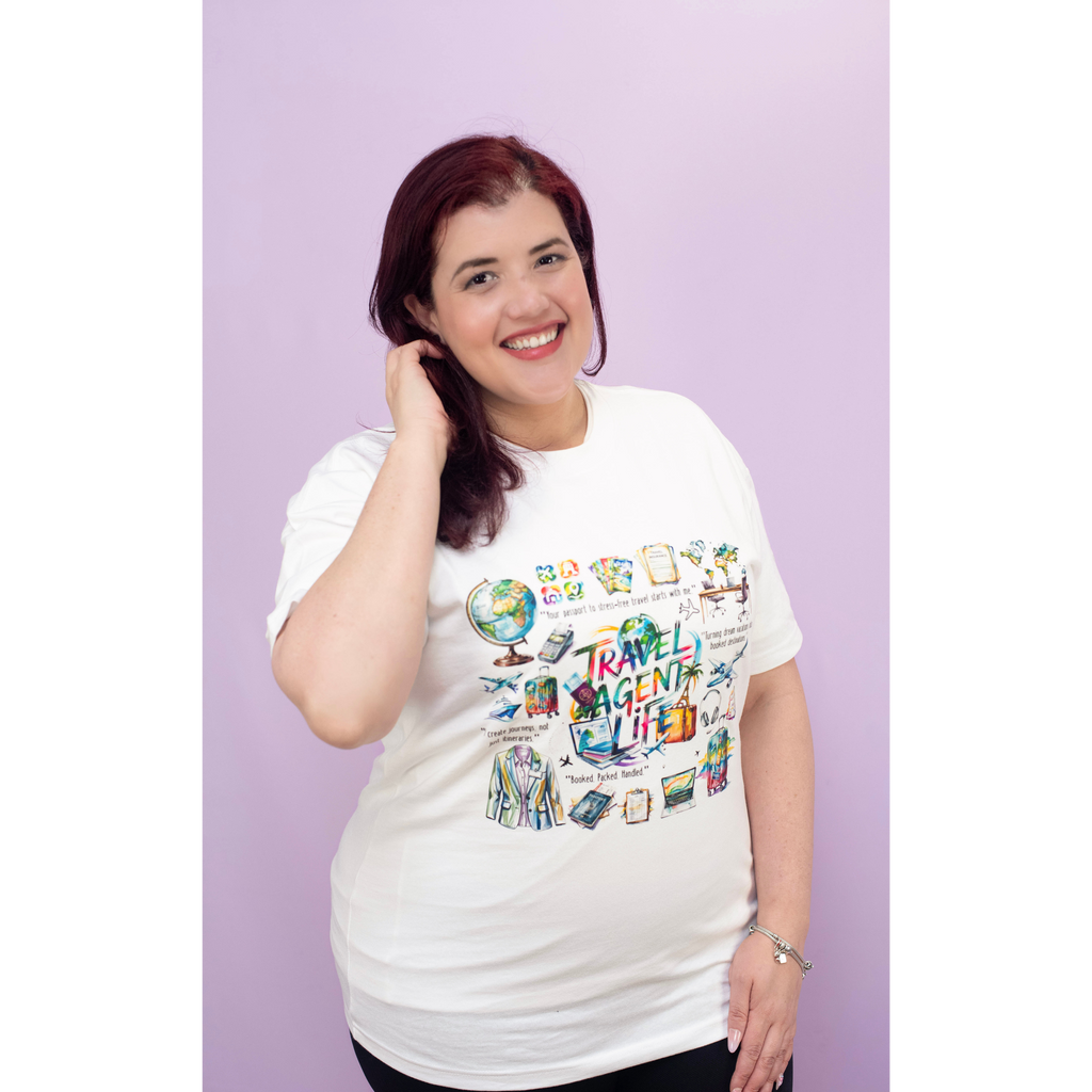Camisa Branca Agente de Viagens Artística