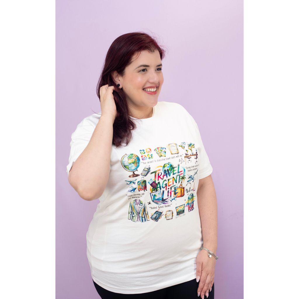 Camisa Branca Agente de Viagens Artística