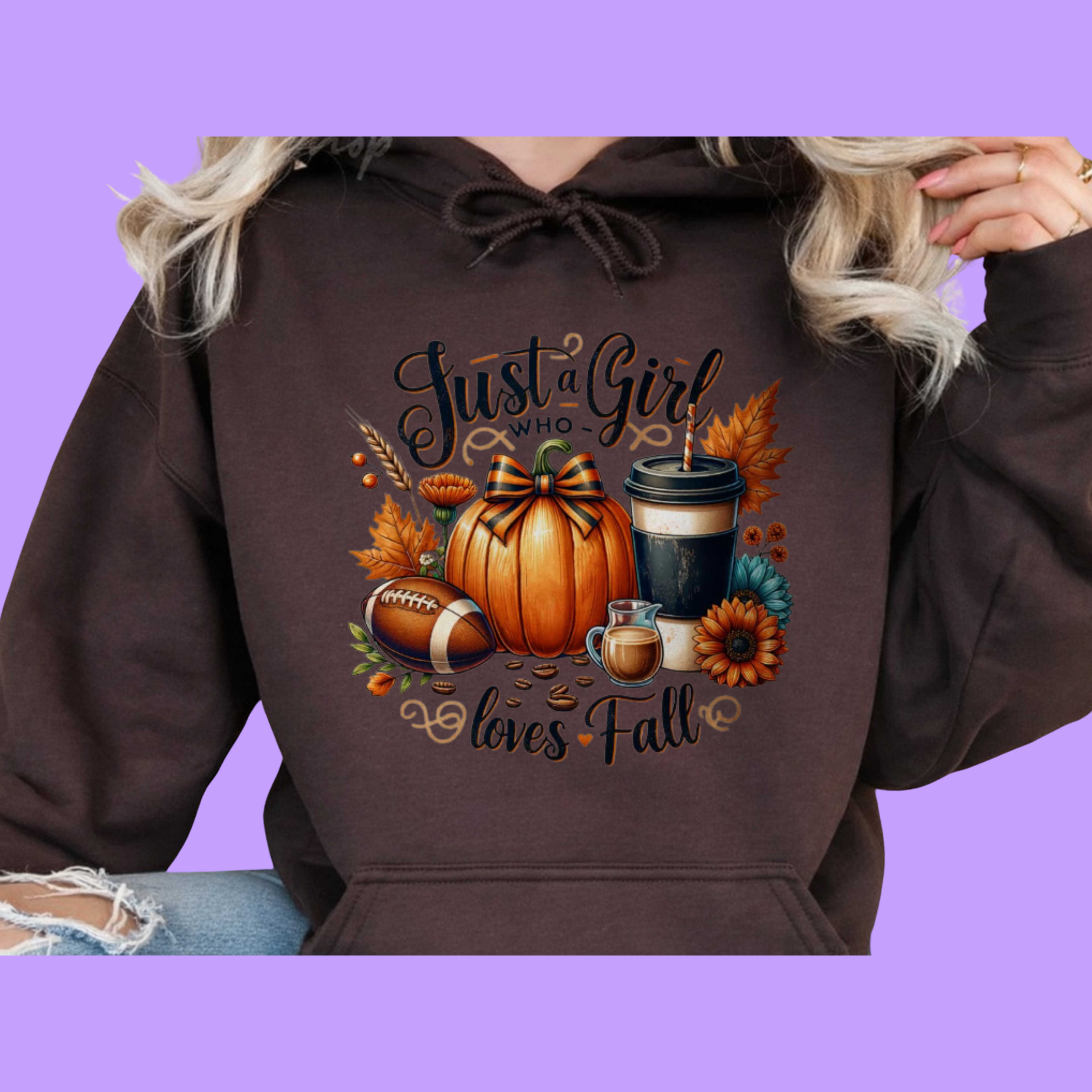 Just a Girl who loves Fall Hoodie