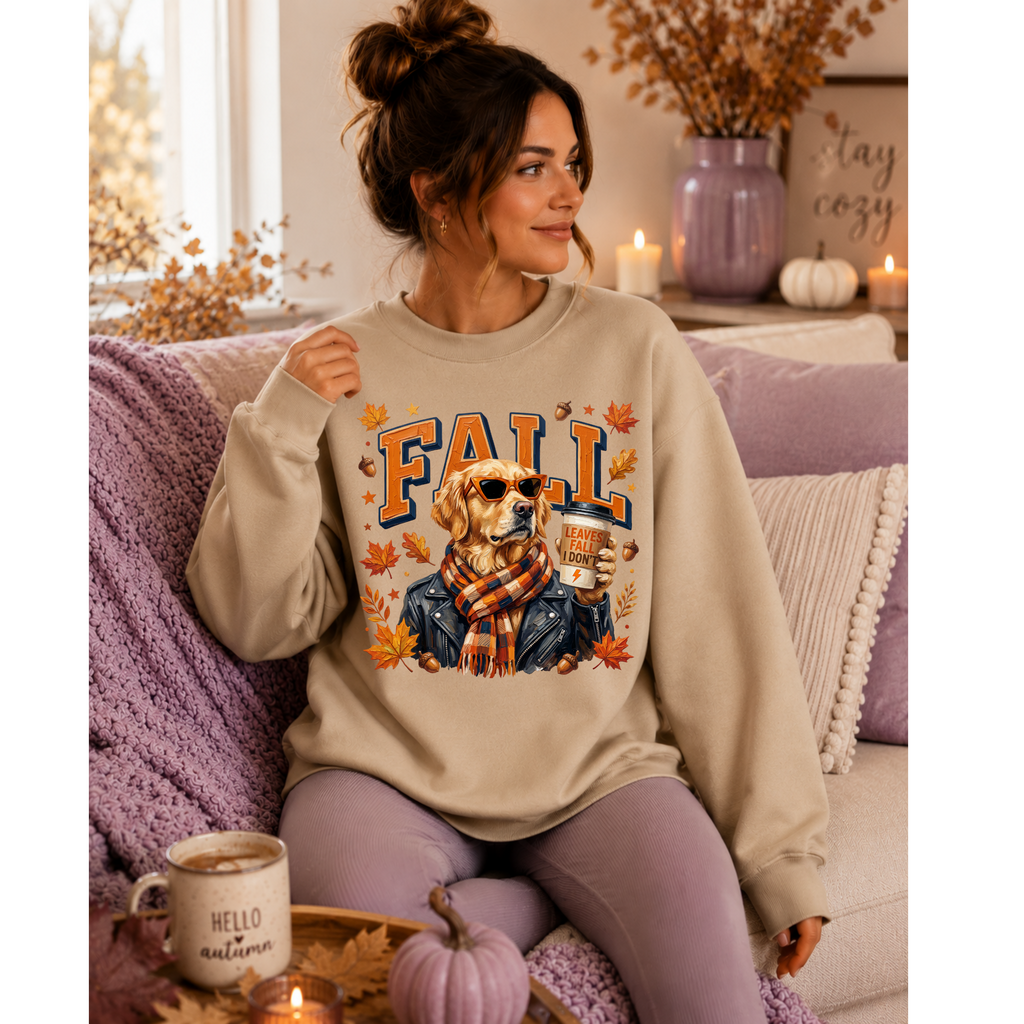 Leaves Fall I Don`t Golden Retriever Hoodie