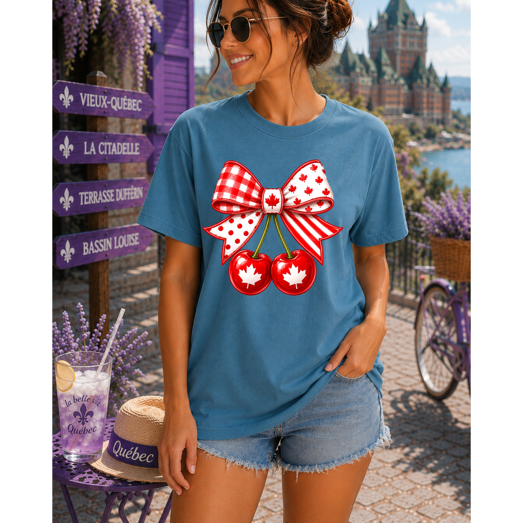 Canada Bow With Cherries Tee