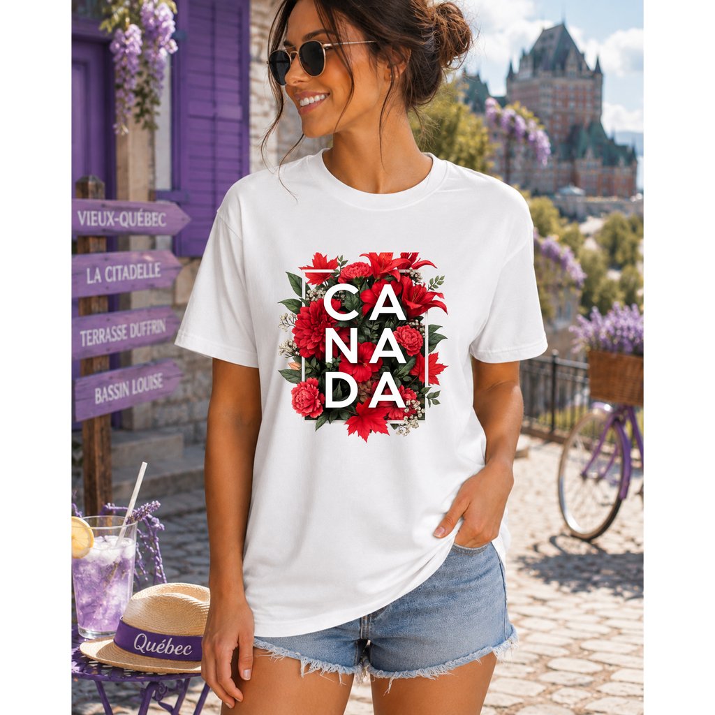 Canada Floral Graphic Tee