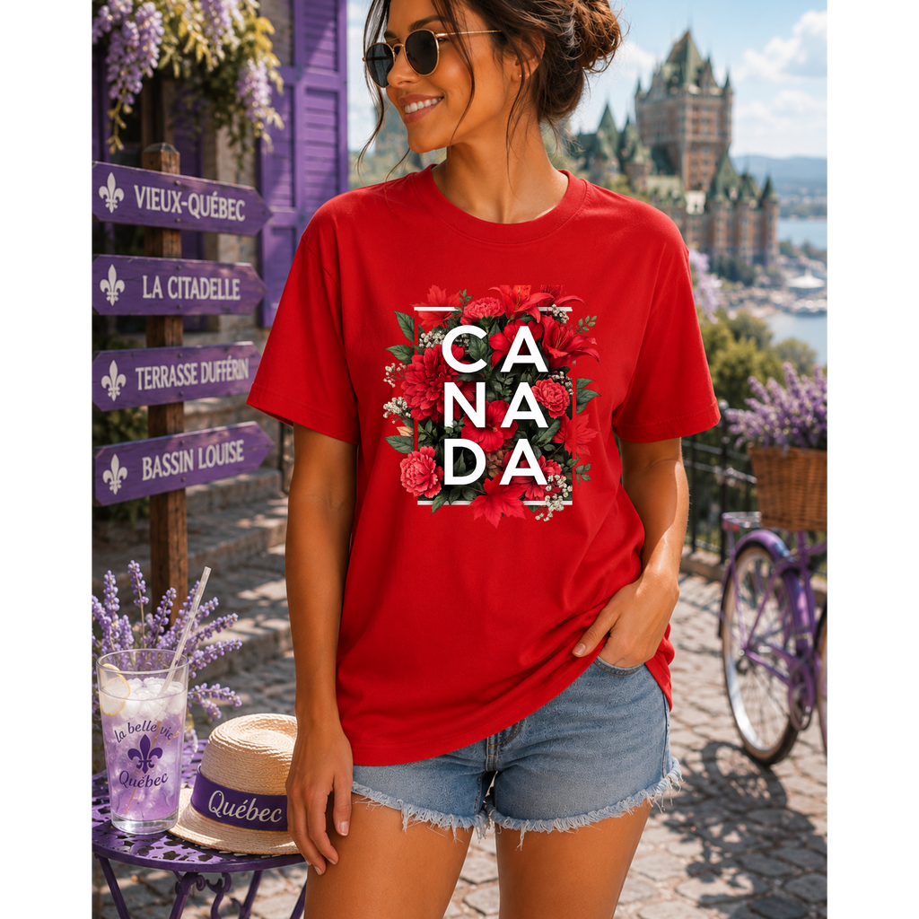 Canada Floral Graphic Tee