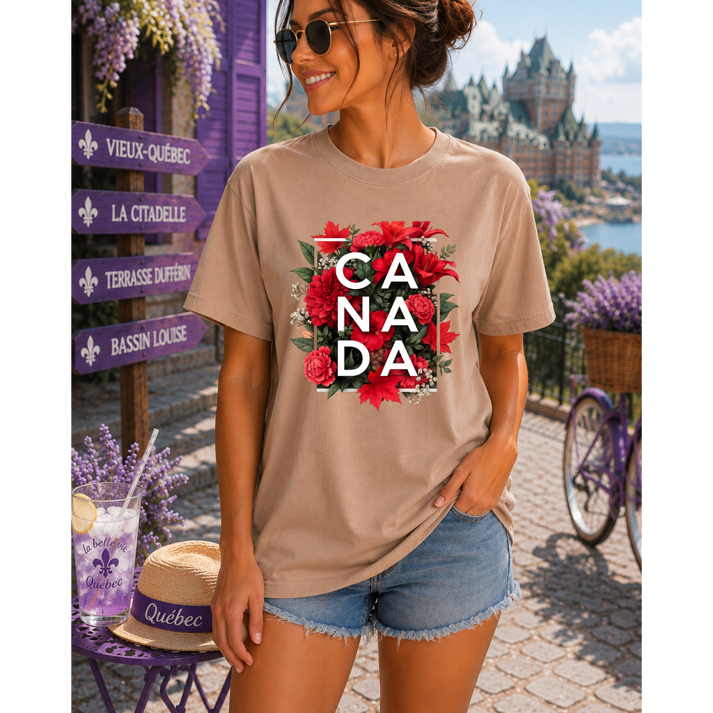Canada Floral Graphic Tee