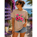 Wild Leopard Hibiscus Floral T-Shirt