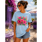 Wild Leopard Hibiscus Floral T-Shirt