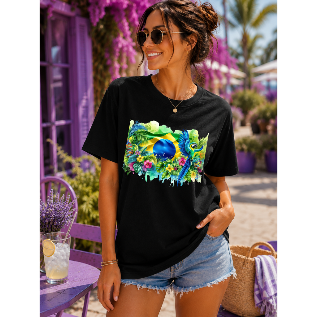 Tropical Sunset Waterfall Brazil T-Shirt