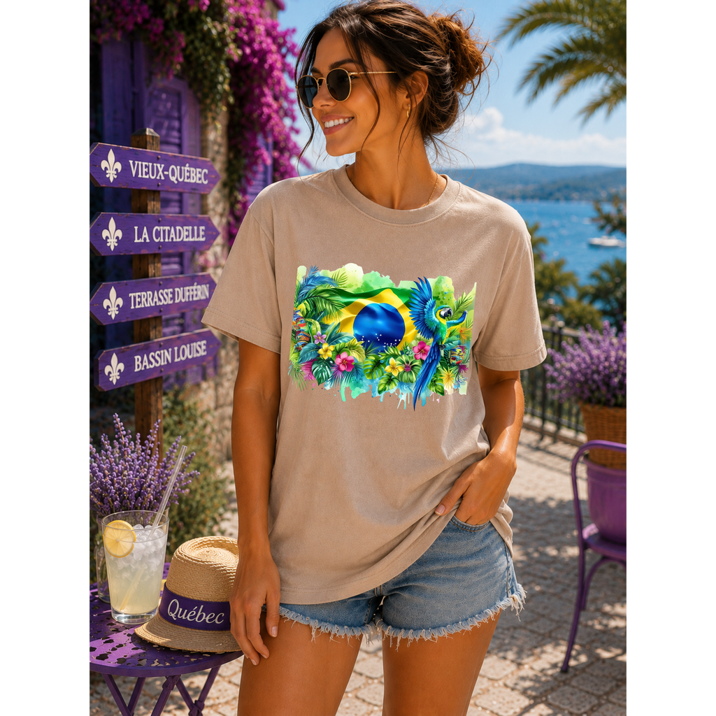 Tropical Sunset Waterfall Brazil T-Shirt