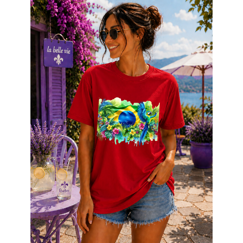 Tropical Sunset Waterfall Brazil T-Shirt