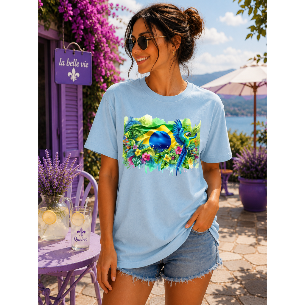 Tropical Sunset Waterfall Brazil T-Shirt