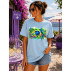 Tropical Sunset Waterfall Brazil T-Shirt