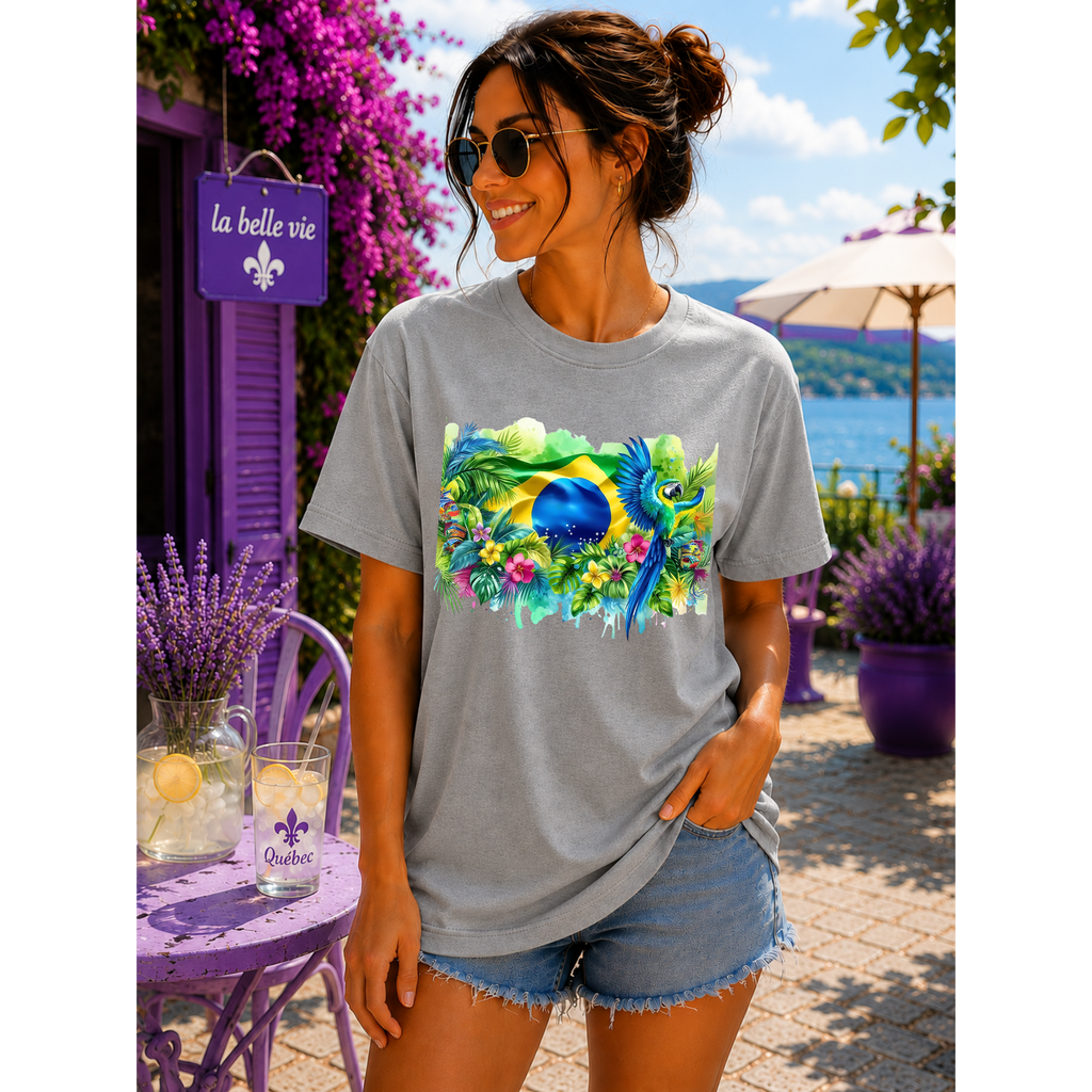 Tropical Sunset Waterfall Brazil T-Shirt