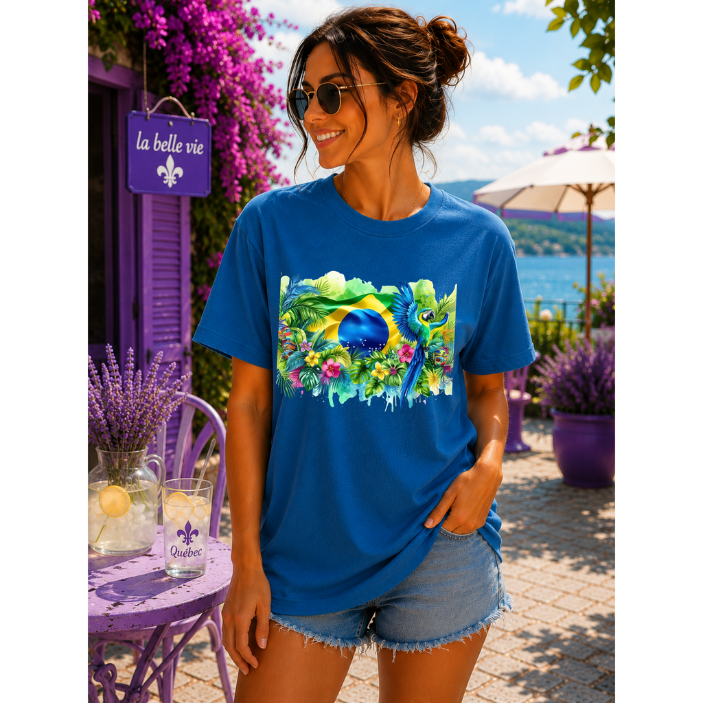 Tropical Sunset Waterfall Brazil T-Shirt