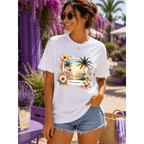 Summer Vibes Beach Collage T-Shirt