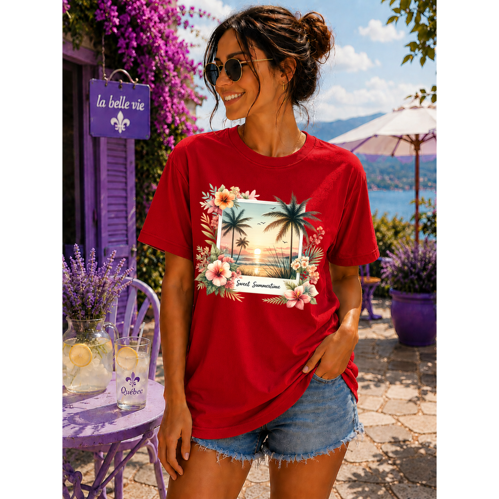 Summer Vibes Beach Collage T-Shirt