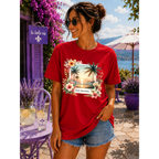 Summer Vibes Beach Collage T-Shirt