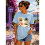 Summer Vibes Beach Collage T-Shirt