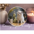 Custom ROUND Ceramic Coaster – Personalized Photo & Text Drink Coaster