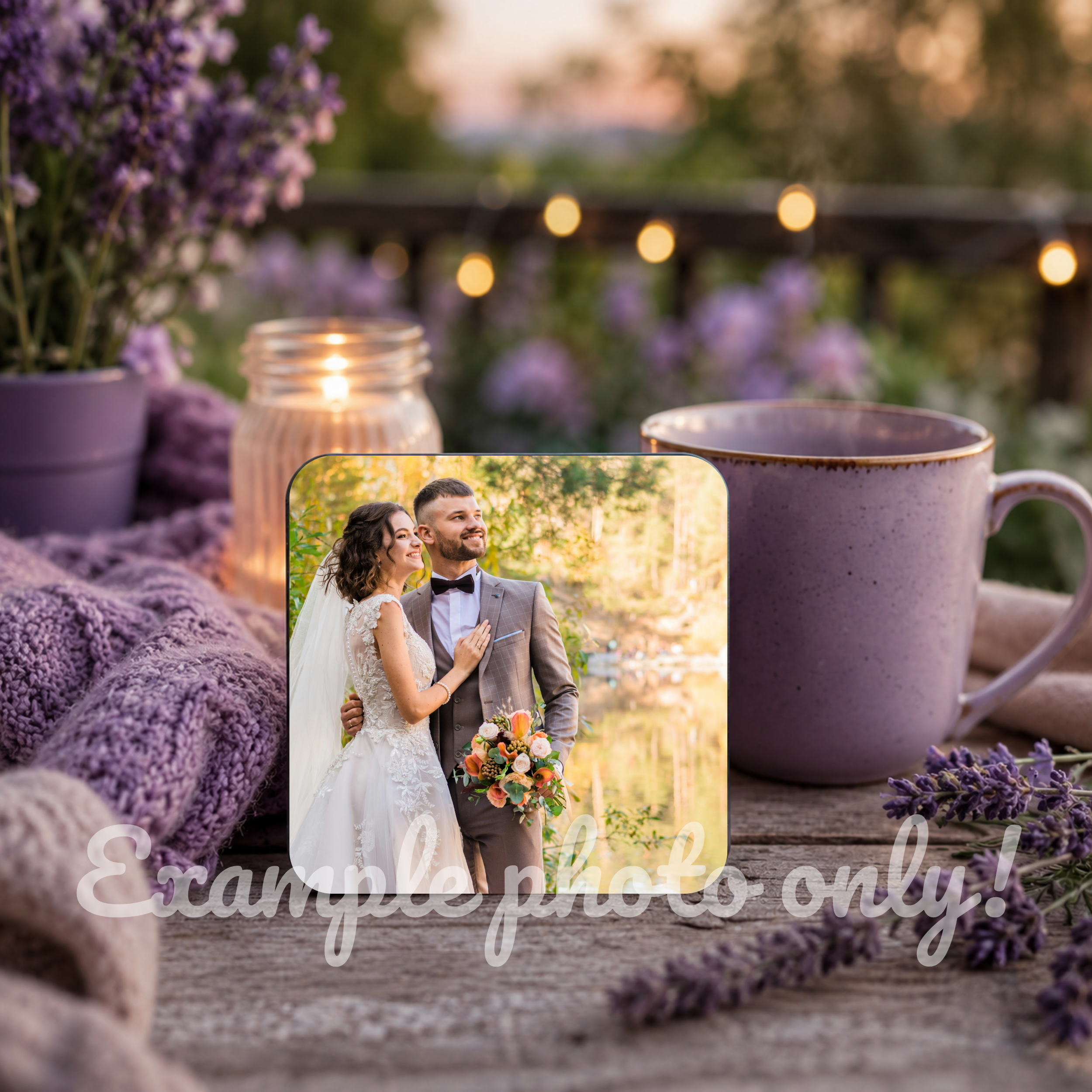 Custom WOODEN Square Coaster – Personalized Sublimation Drink Coaster