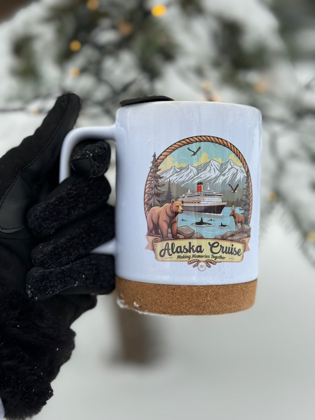 Mug de croisière en Alaska – Cadeau de voyage en céramique de qualité supérieure sur le thème de l'Alaska