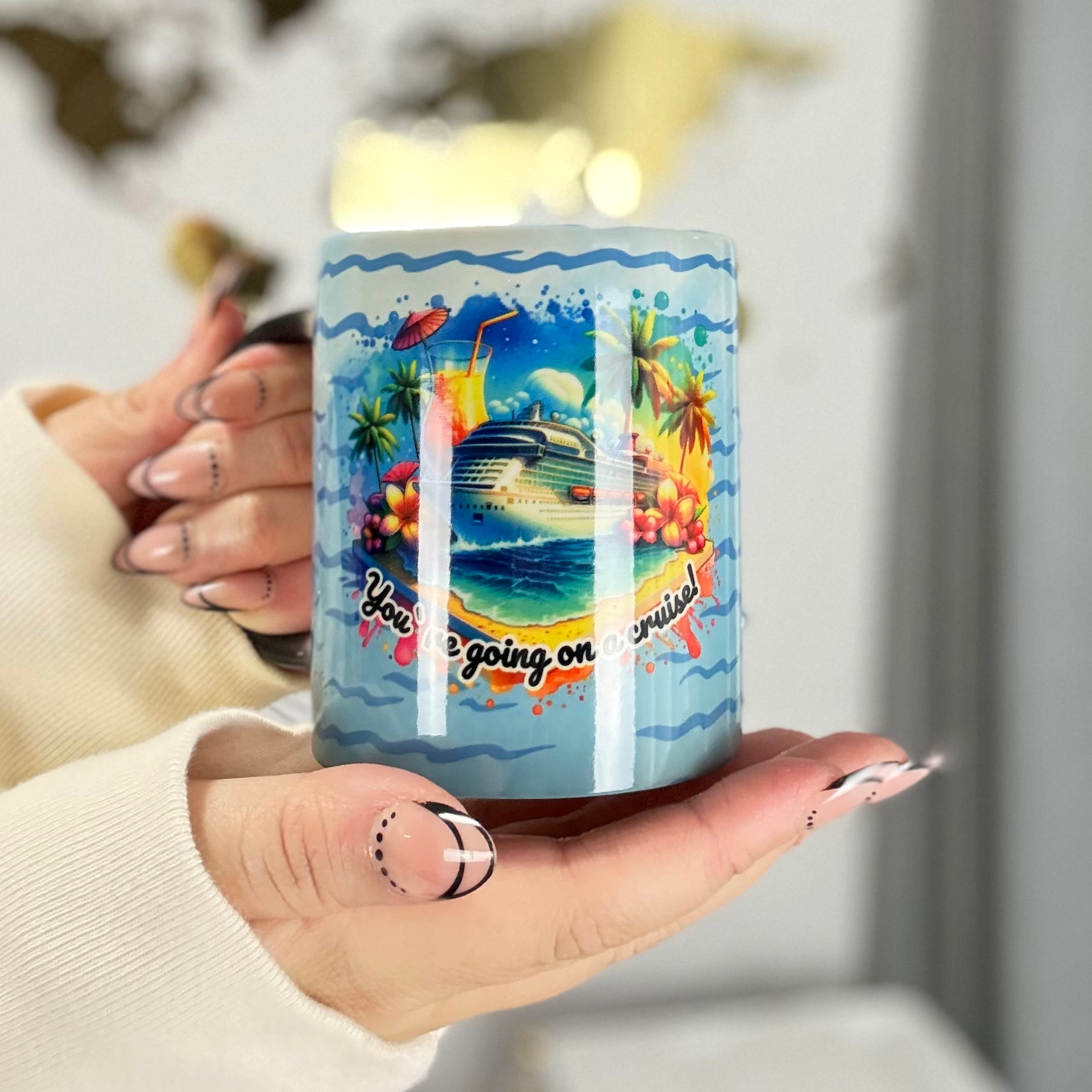 Color Changing Cruise Reveal Mug | “You’re Going on a Cruise tropical mug” Surprise Gift