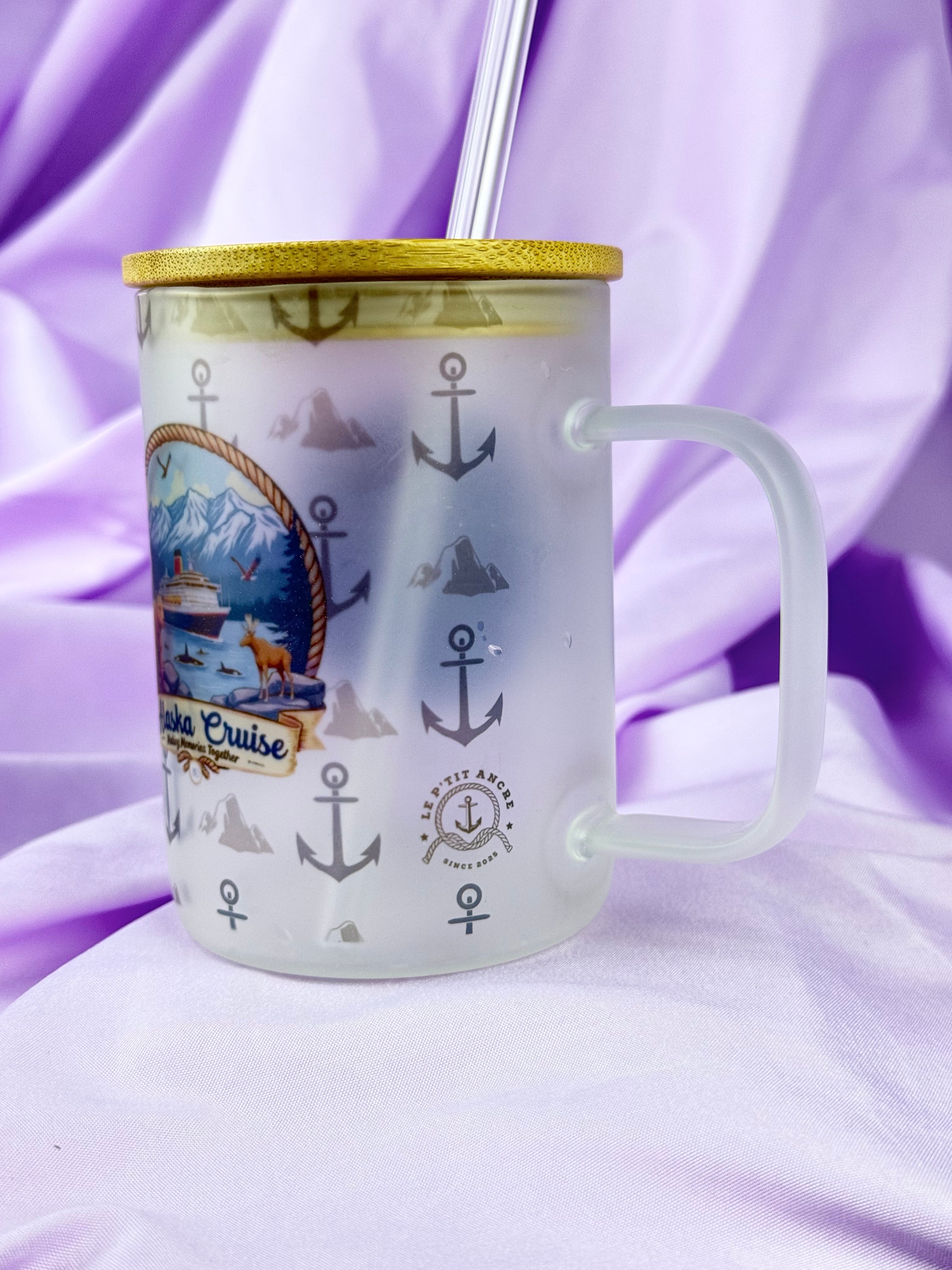 Alaska Cruise “Making Memories Together” Frosted Glass Mug – Alaska Trip Gift & Vacation Coffee Cup