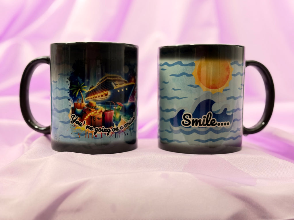 Caneca Mágica Cruzeiro | Caneca mágica “Você vai fazer um cruzeiro noturno” Presente Surpresa