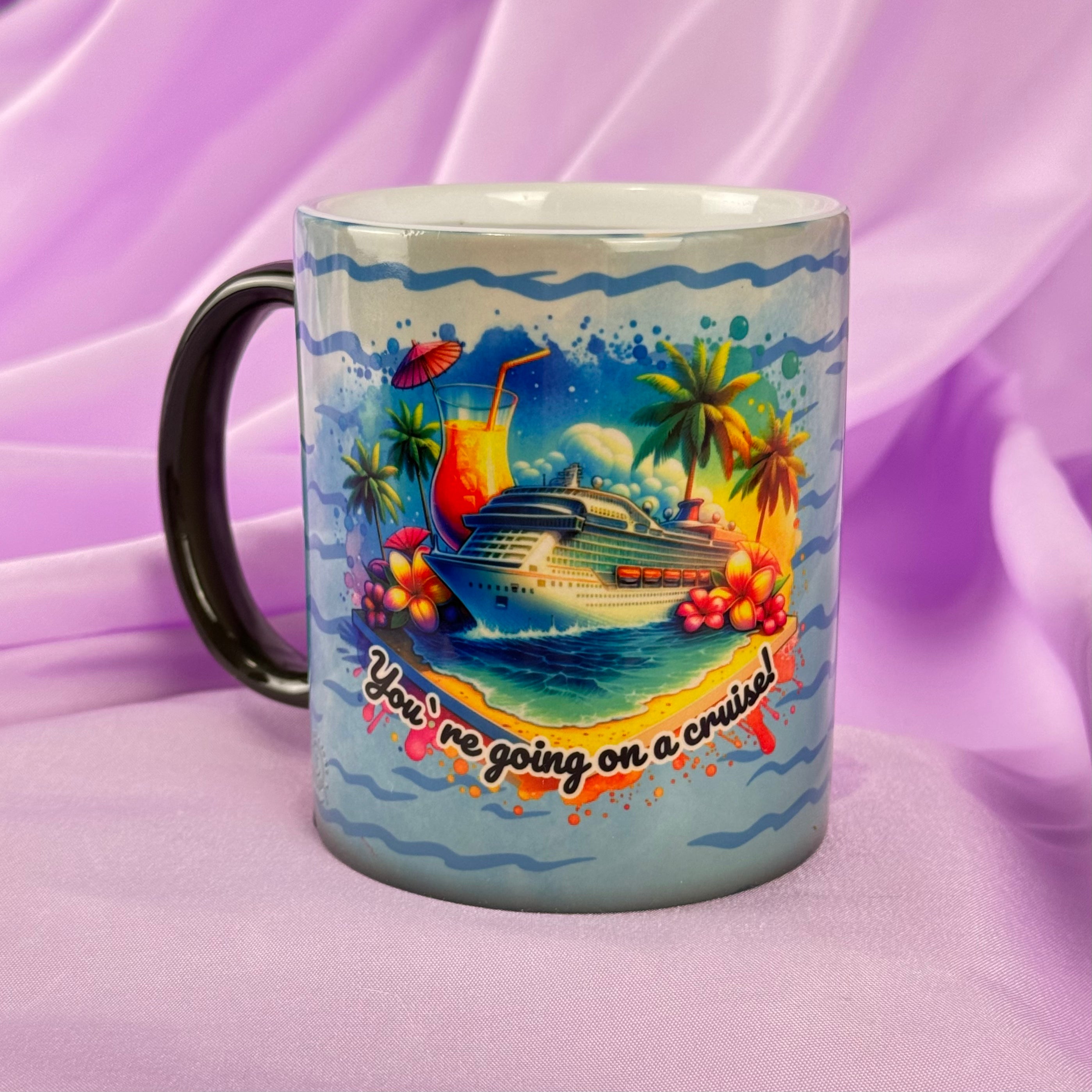 Color Changing Cruise Reveal Mug | “You’re Going on a Cruise tropical mug” Surprise Gift