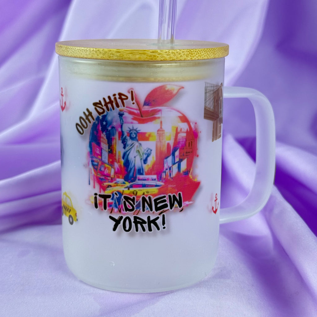 Caneca de Cruzeiro de Nova York – "Ooooh Navio, é Nova York" Presente de Viagem