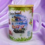 Mug en verre dépoli « Cruise Bound in the Bahamas » – Tasse à café de croisière, cadeau souvenir de voyage