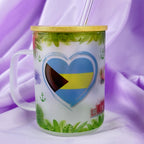 Mug en verre dépoli « Cruise Bound in the Bahamas » – Tasse à café de croisière, cadeau souvenir de voyage