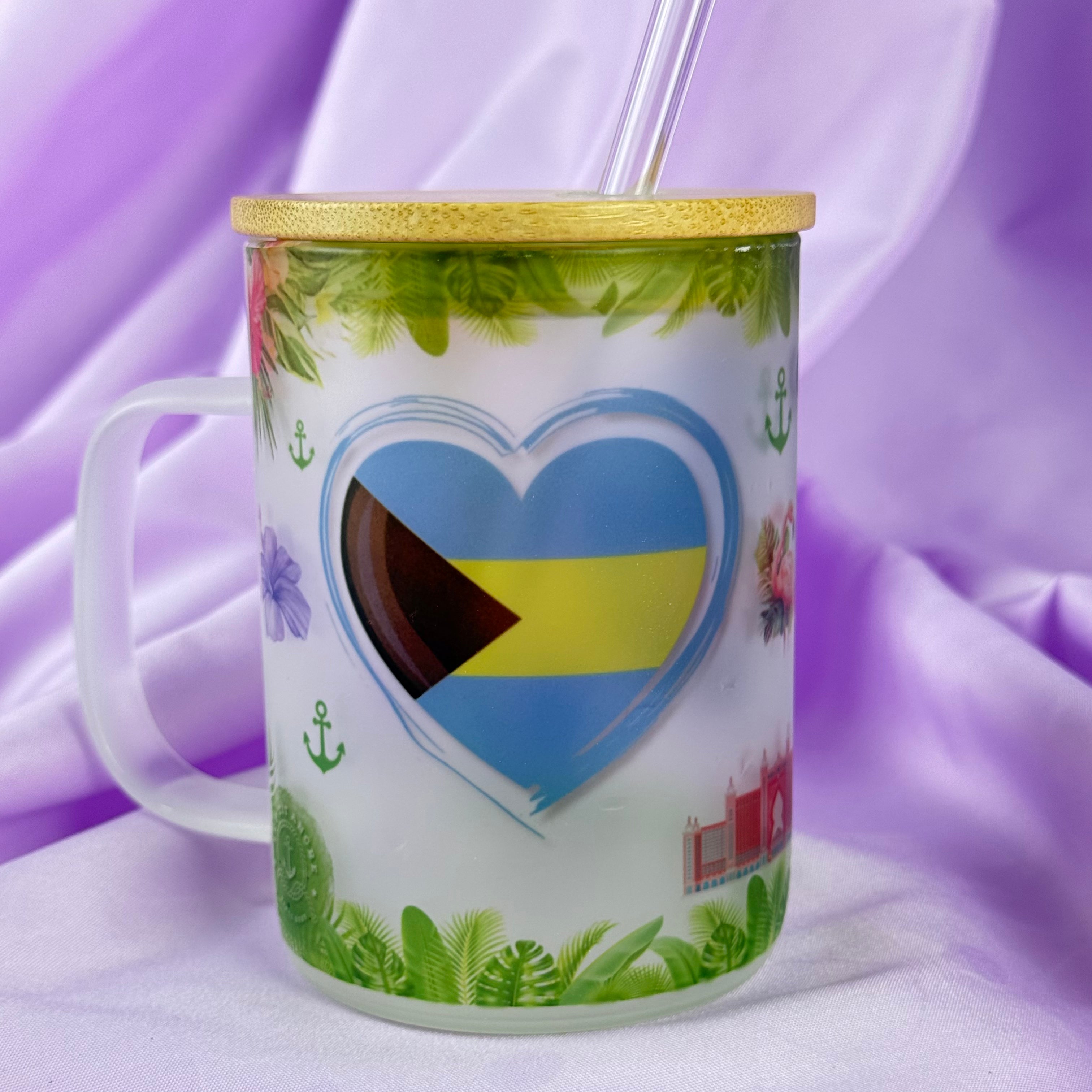 Cruise Bound in the Bahamas Frosted Glass Mug – Cruise Coffee Cup, Travel Keepsake Gift