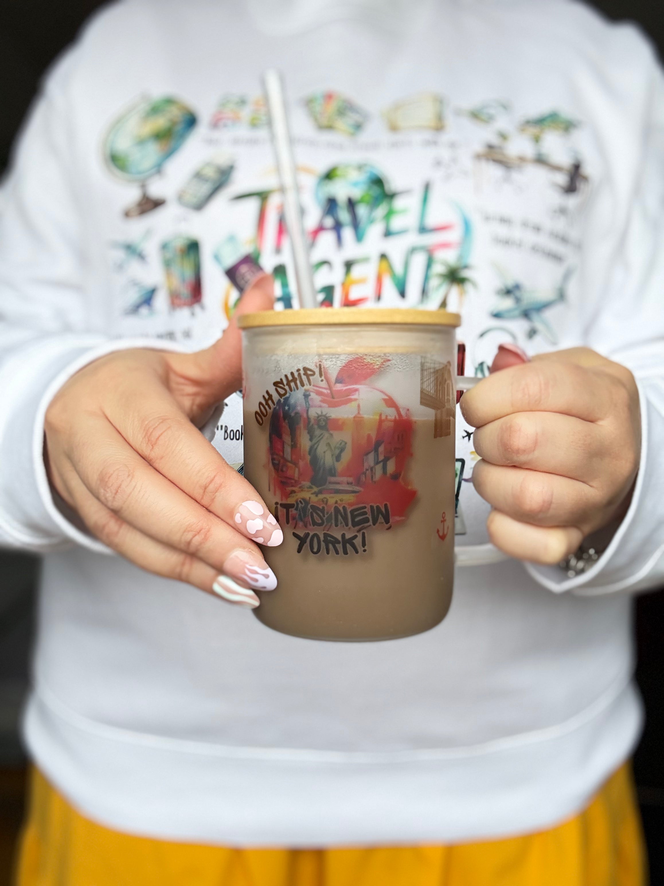 Caneca de Cruzeiro de Nova York – "Ooooh Navio, é Nova York" Presente de Viagem