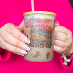 Oh Ship It’s a Mexico Trip Mug en verre dépoli – Cadeau de croisière au Mexique et tasse à café de vacances