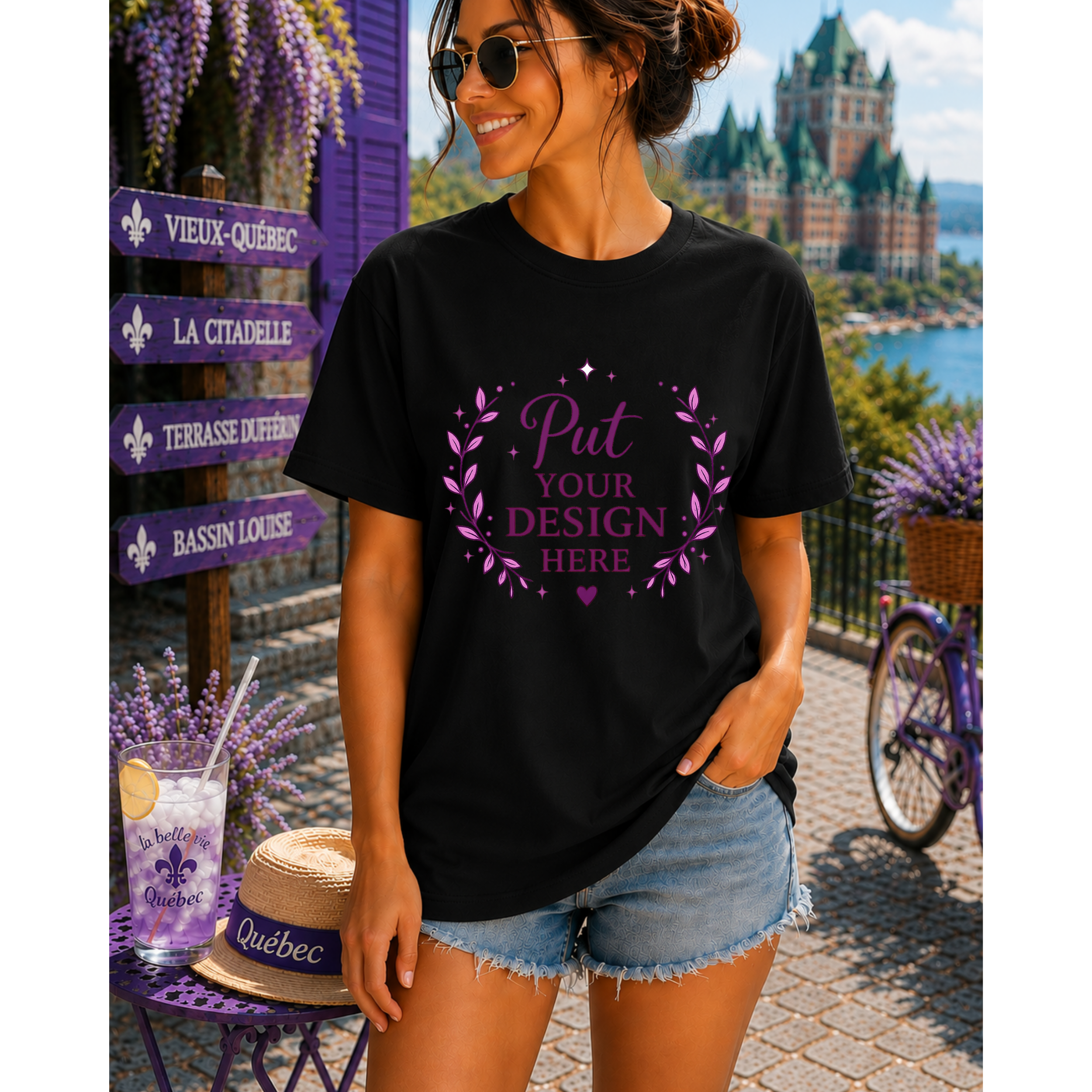 Camiseta Preta Vida de Agente de Viagens