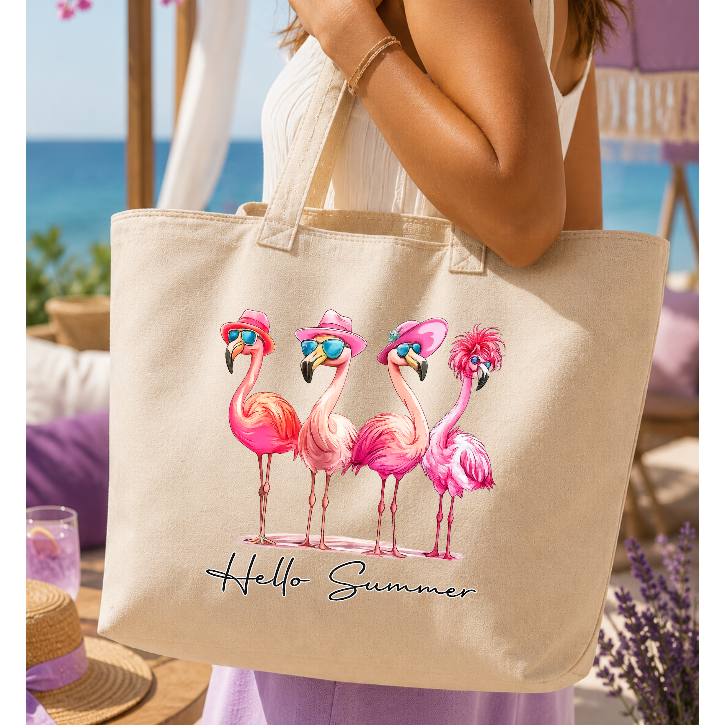 Flamingo Summer Vibes TOTE BAG