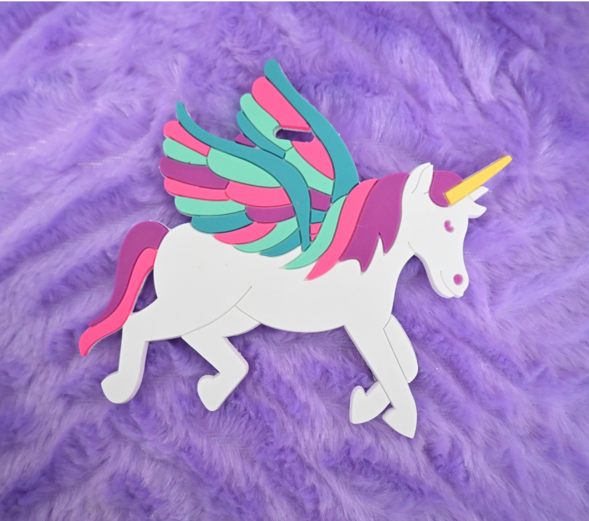 Flying Unicorn Silicone Luggage Tag